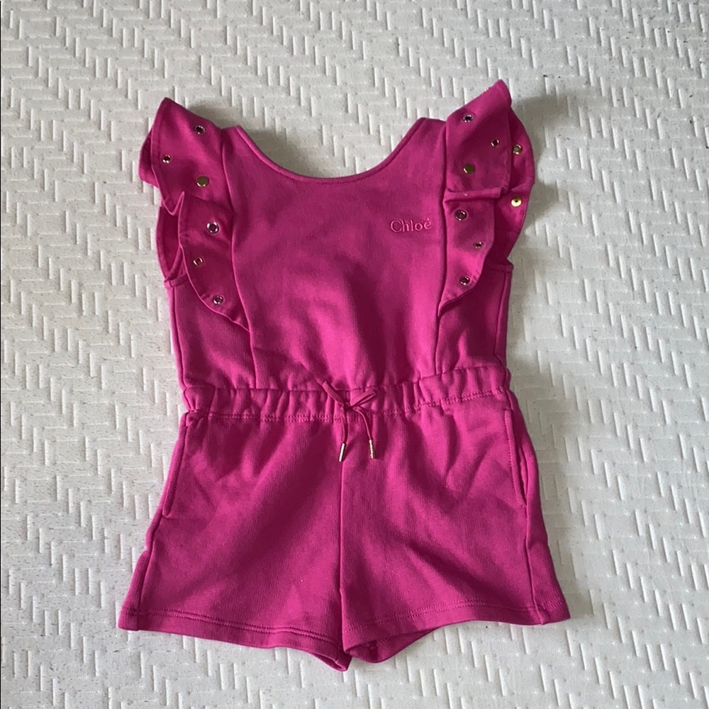 Chloé Pink Ruffle Romper